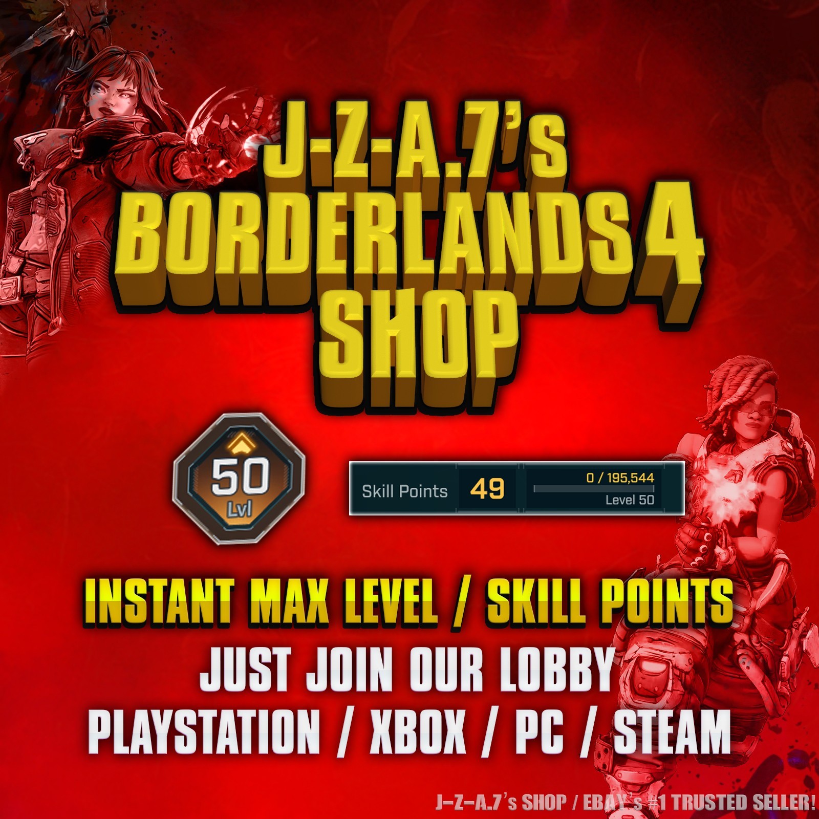 Borderlands 4✨WEAPONS & GEAR, ITEMS, ARMOR,MONEY✴️ GODMODE ✅PC-PS-XBOX✨LEVEL MAX