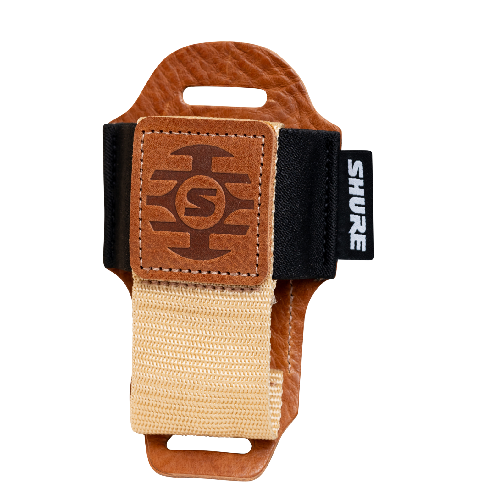 Shure by Gator Premium Tan Leather Wireless Bodypack Transmitter Pouch