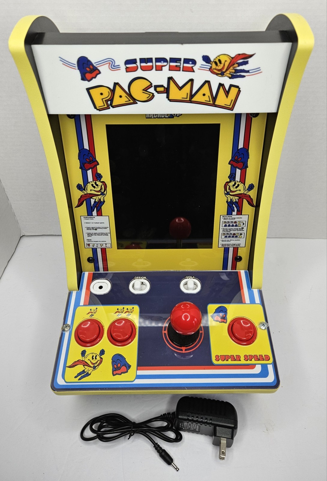 Arcade 1Up Party Cade Plus Retro Game Super Pac-Man 4 In 1 Games Pac-c01334