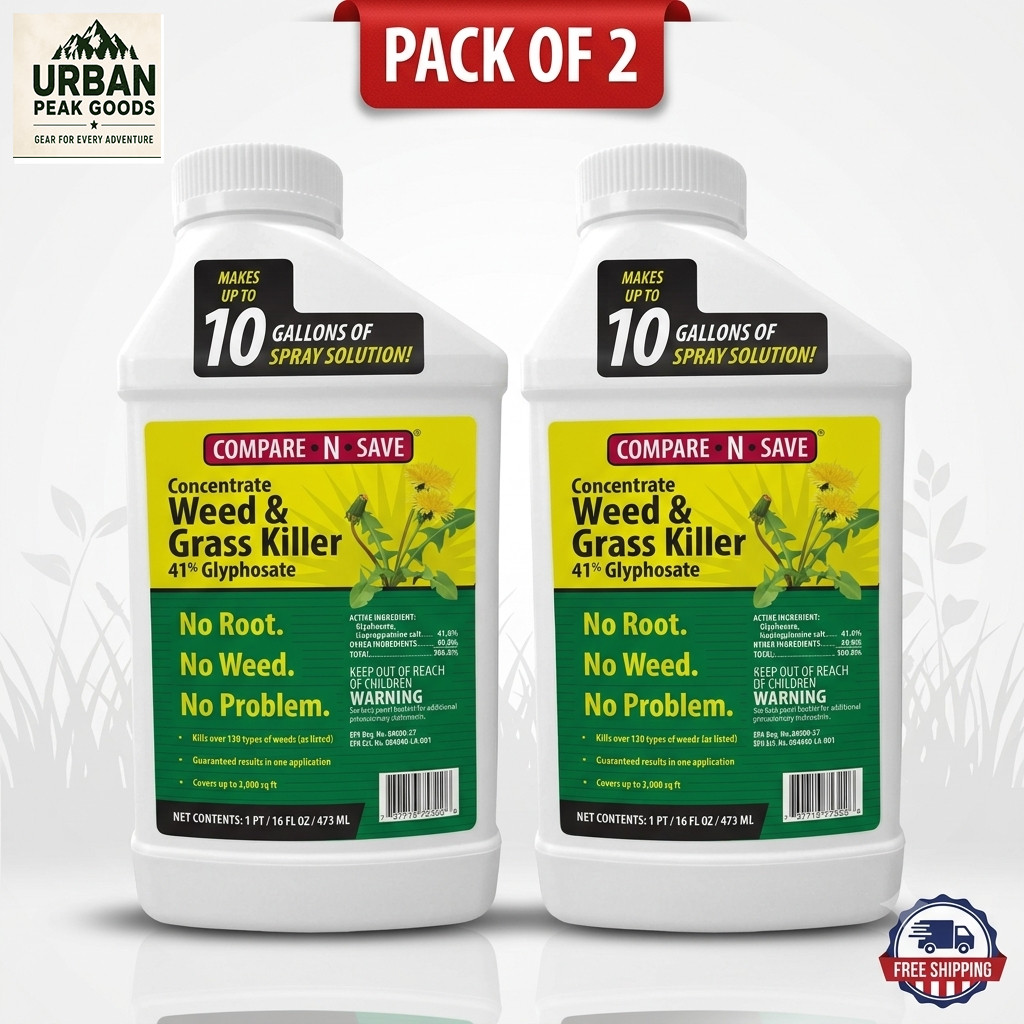 Glyphosate 41% Weed Killer 16oz Pack of 2 Rainproof Herbicide