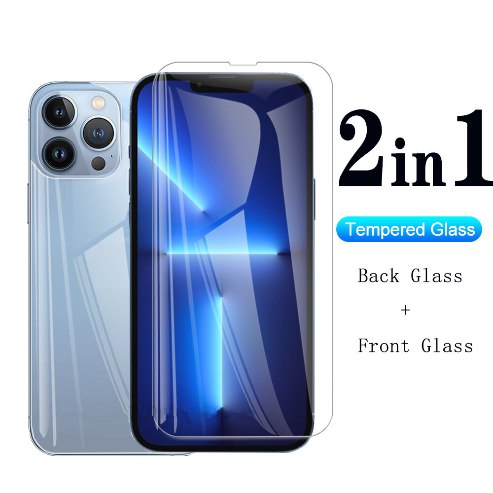 Front + Back Tempered Glass Screen Protector For iPhone 17e Air 16e 14 Pro 15 SE