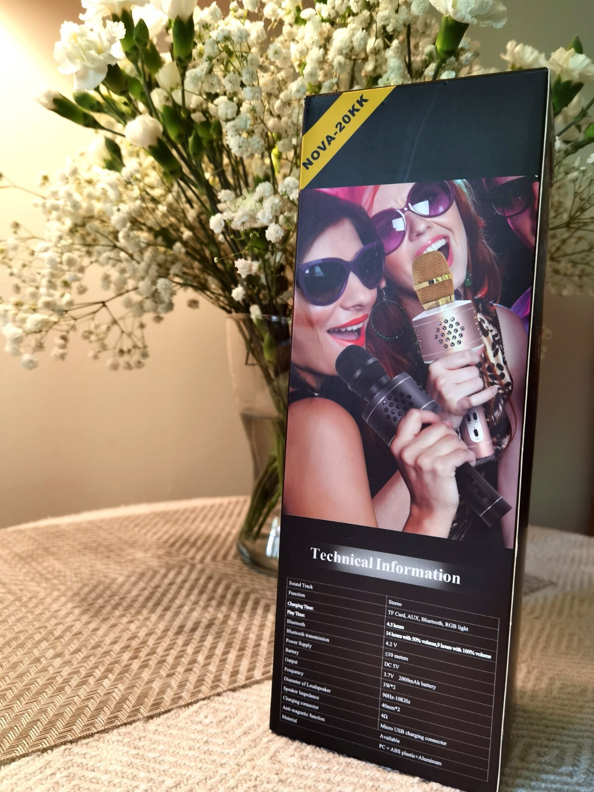 Wireless Bluetooth Karaoke Glod Microphone for MIANOVA Machine Nova-20KK SEALED