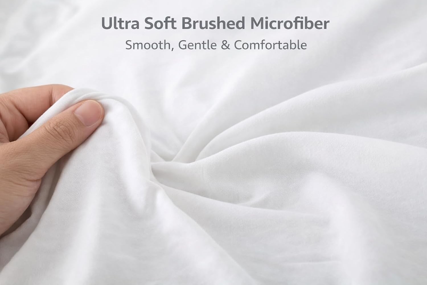 Evolive Ultra Soft Brushed Microfiber Standard Size 20"x30" Pillowcases Pair Set
