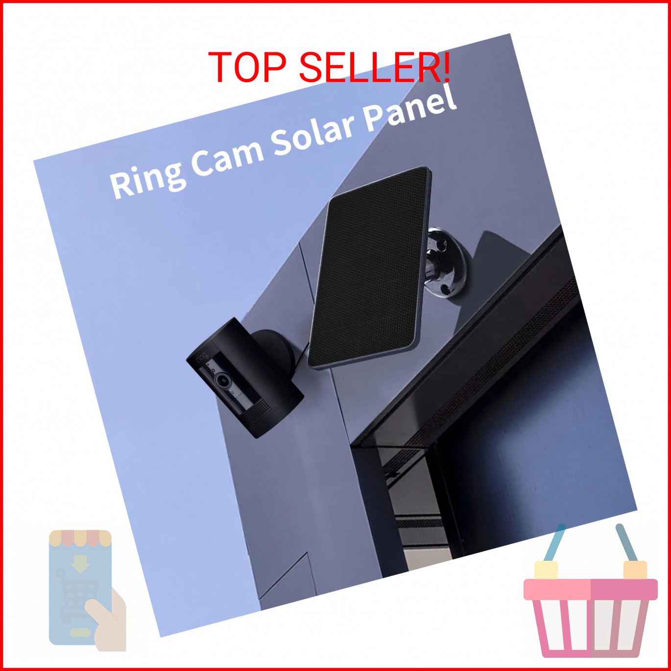 Solar Panel for Ring Camera, 4W Solar Charger Compatible with Spotlight Plus/Pro