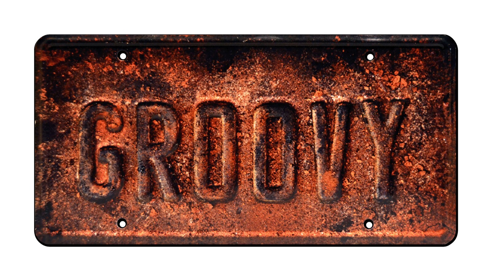 Ash vs Evil Dead | Ash's Oldsmobile | GROOVY | Metal Stamped Prop License Plate