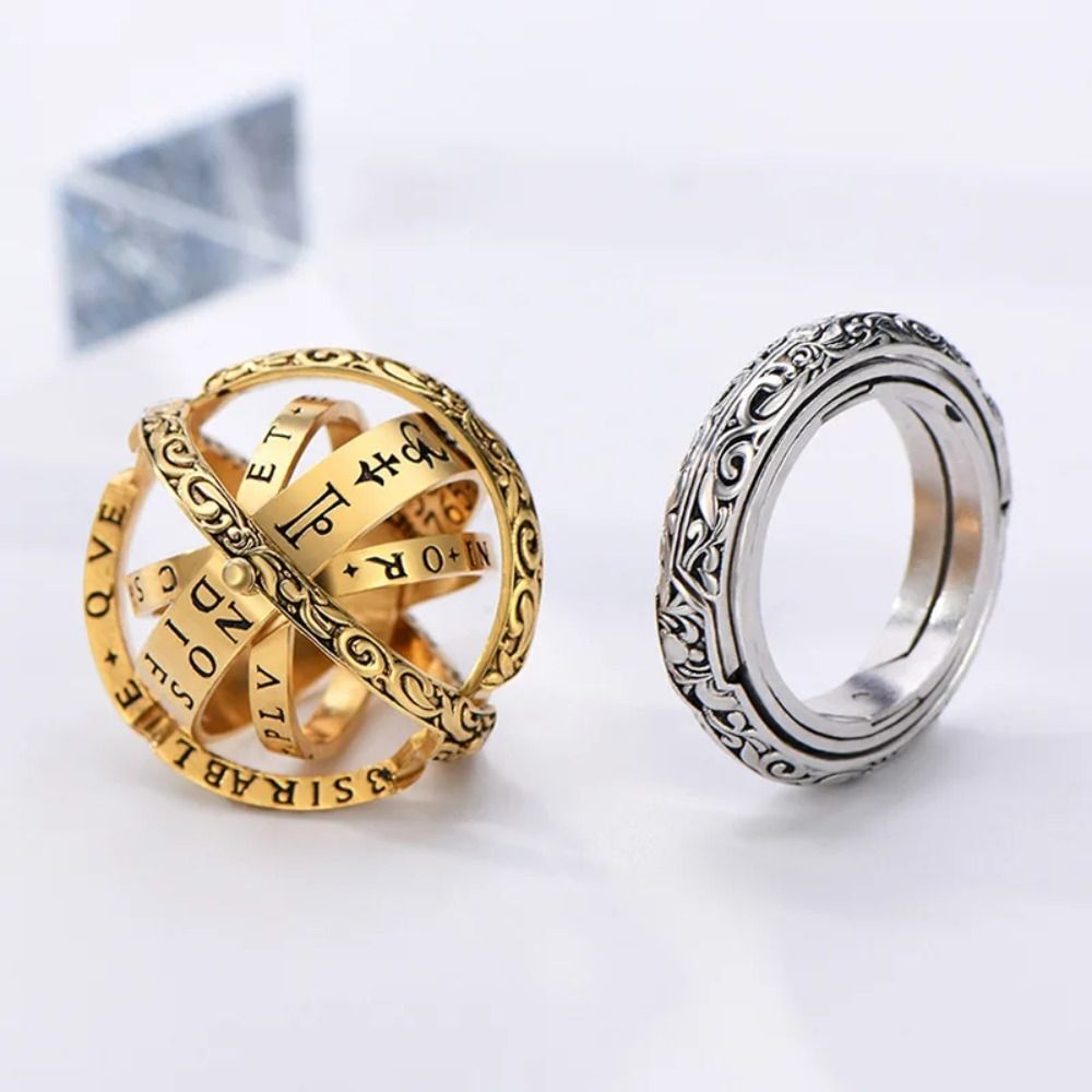 Metamorphic Astronomical Ball Ring For Men And Women Reversed Retro UK