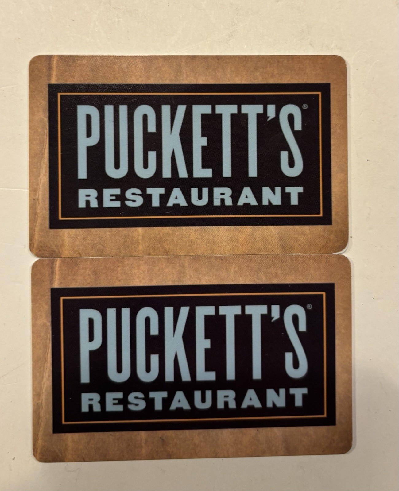 Puckett’s Gift Cards $100  total on 2 Separate  Physical Gift Cards READ