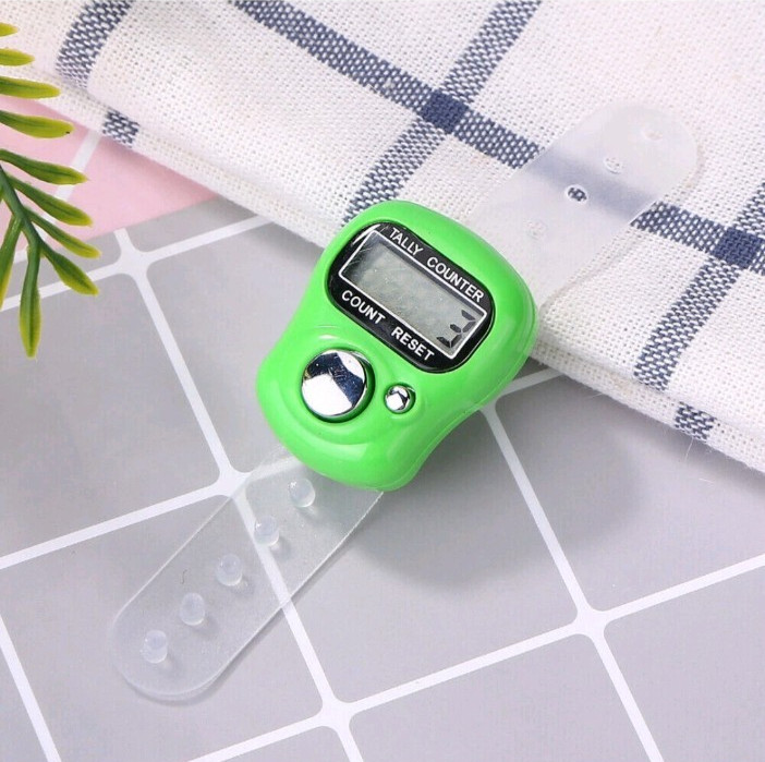 Two Finger Ring Digital Tally Counter Timer Religious Knitting Row Tasbeeh