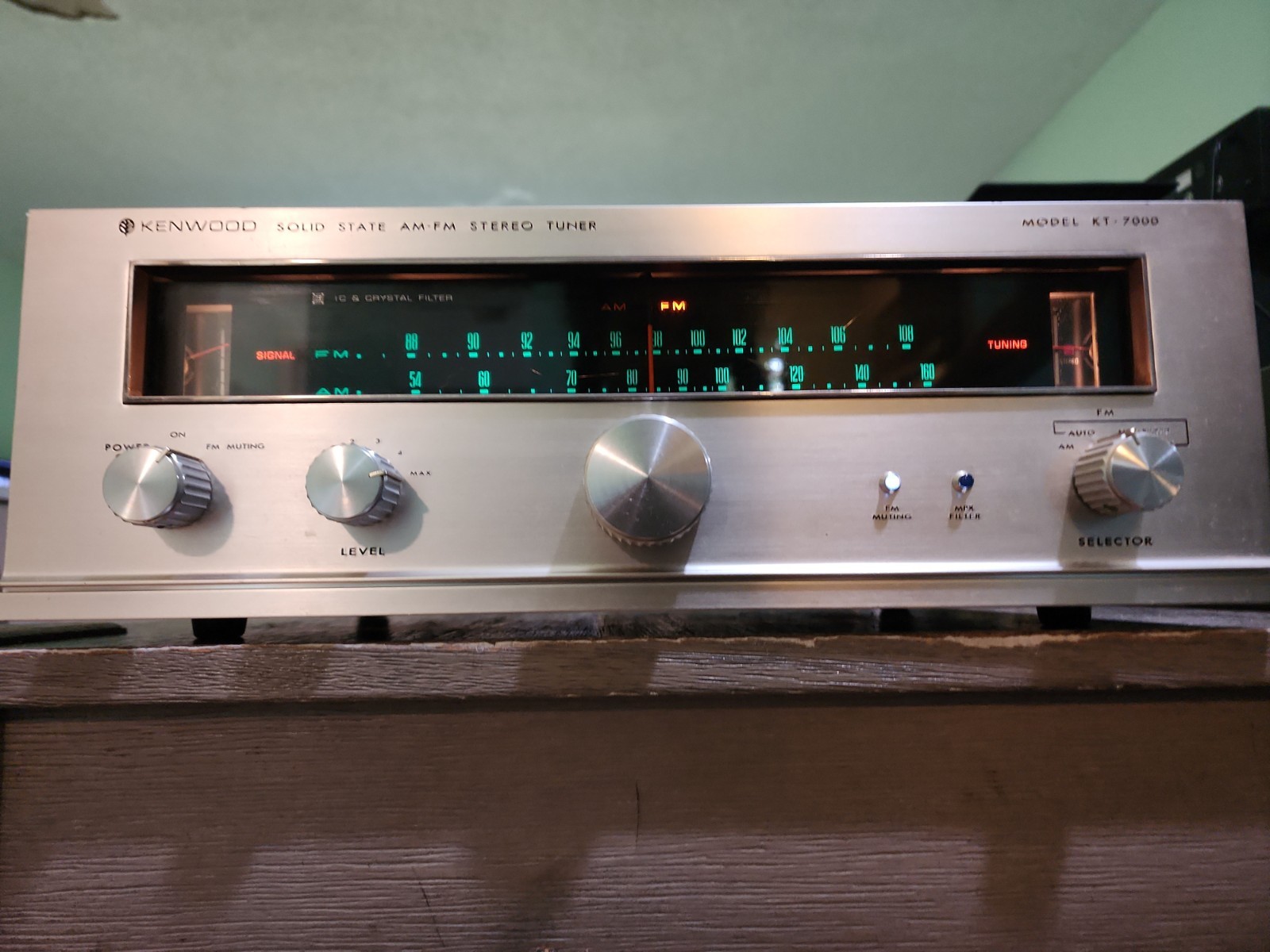 KENWOOD KT-7000 Solid State Am-Fm Stereo Tuner- Tested Working