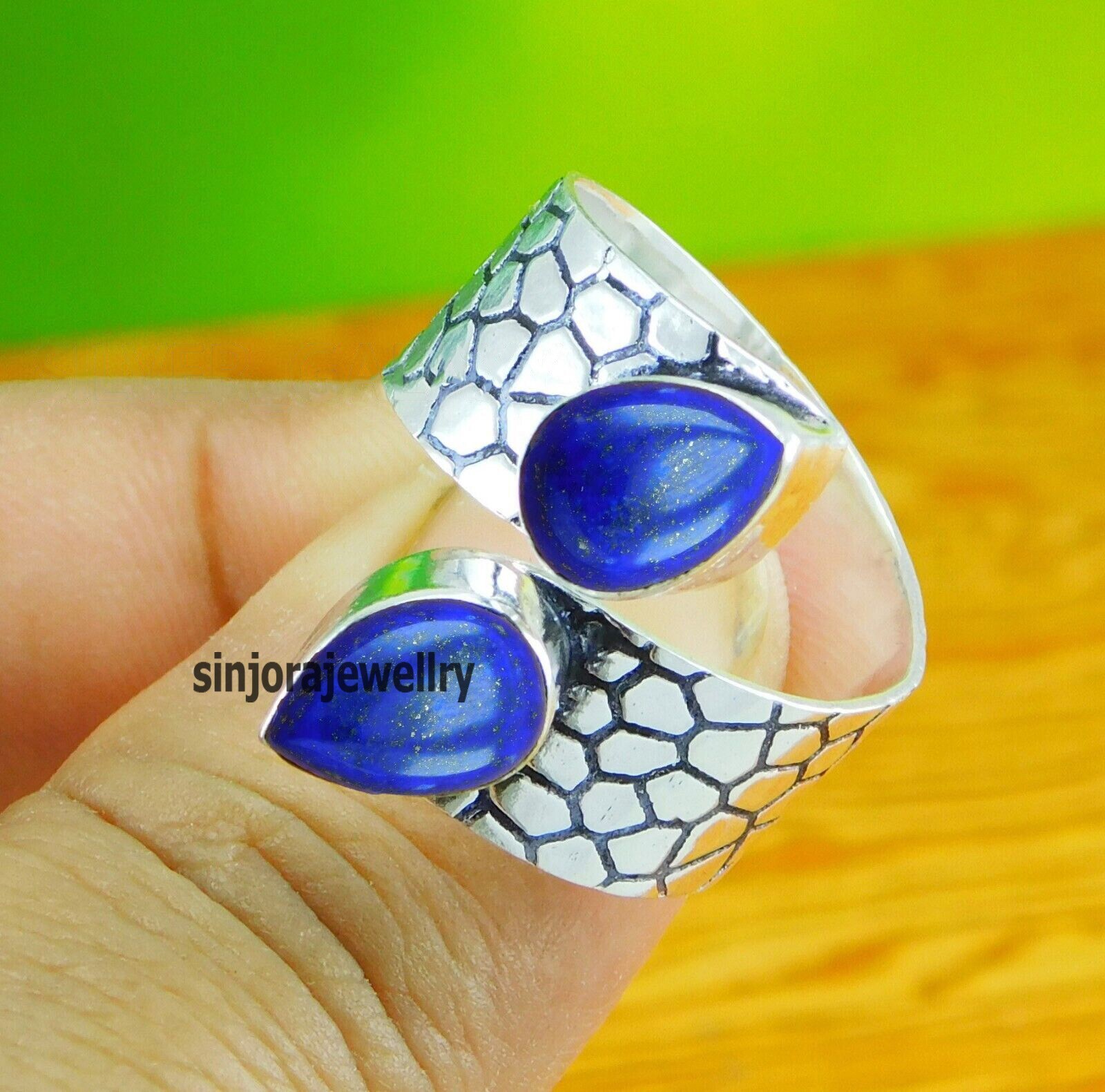 Lapis Lazuli Gemstone 925 sterling silver handmade Gift Ring US size 5 to 13