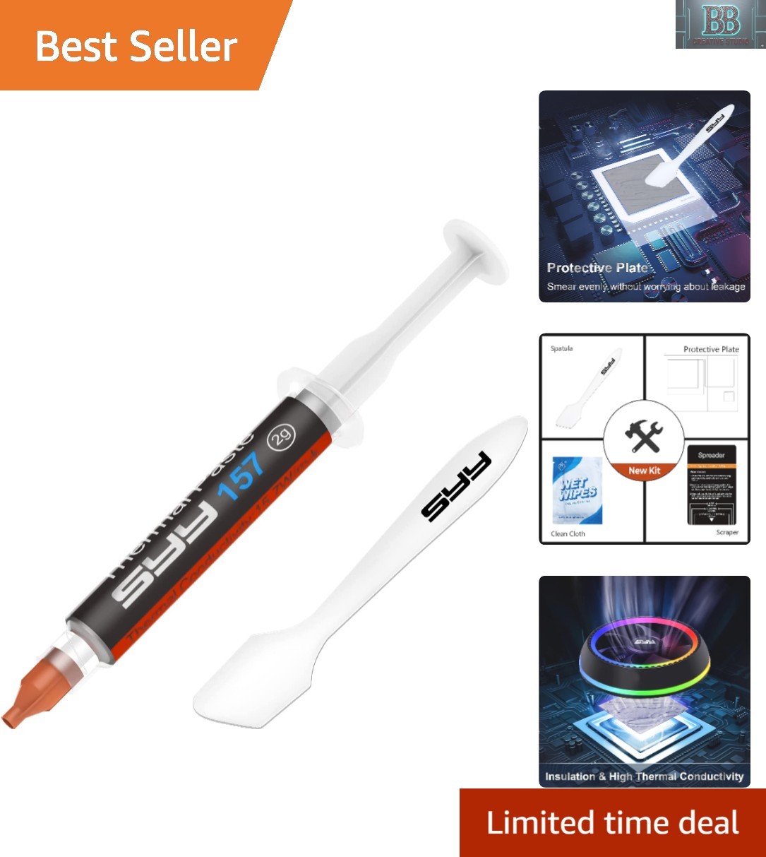 High-Performance 2g Carbon Thermal Paste for CPU & GPU | Non-Conductive Formula