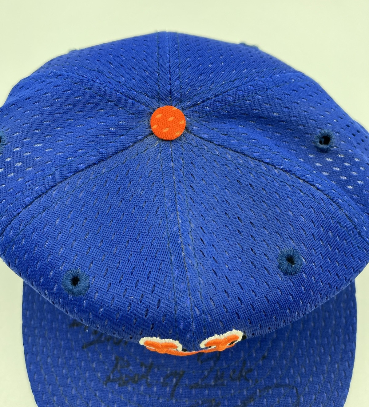 Vintage New Era MIKE PIAZZA NEW YORK METS Blue/Orange/Black JSA Autographed Hat