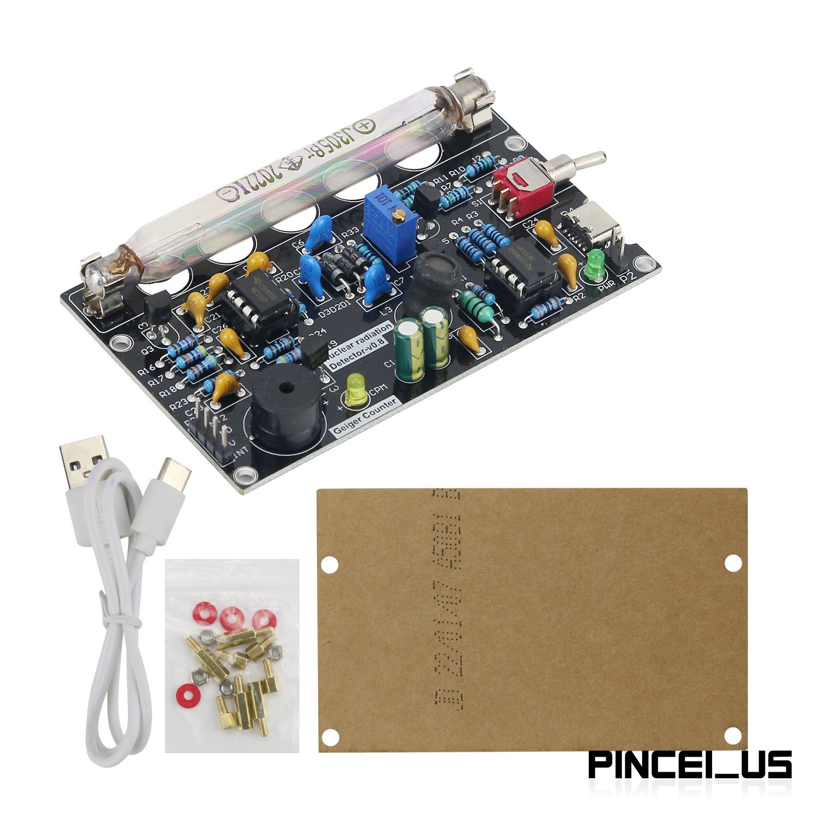 V1.2-SMT Geiger Counter Radiation Detector Geiger Meter Module for Arduino DIY