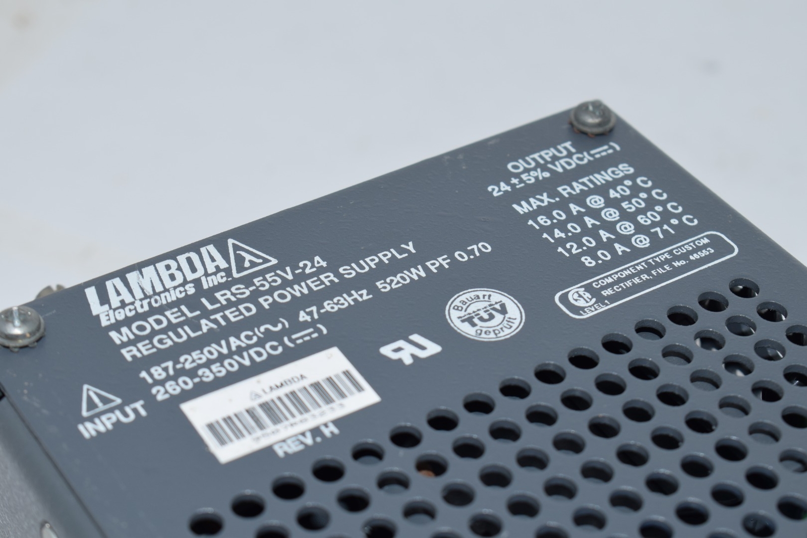 TDK Lambda LRS-55V-24, 24VDC Regulated Power Supply