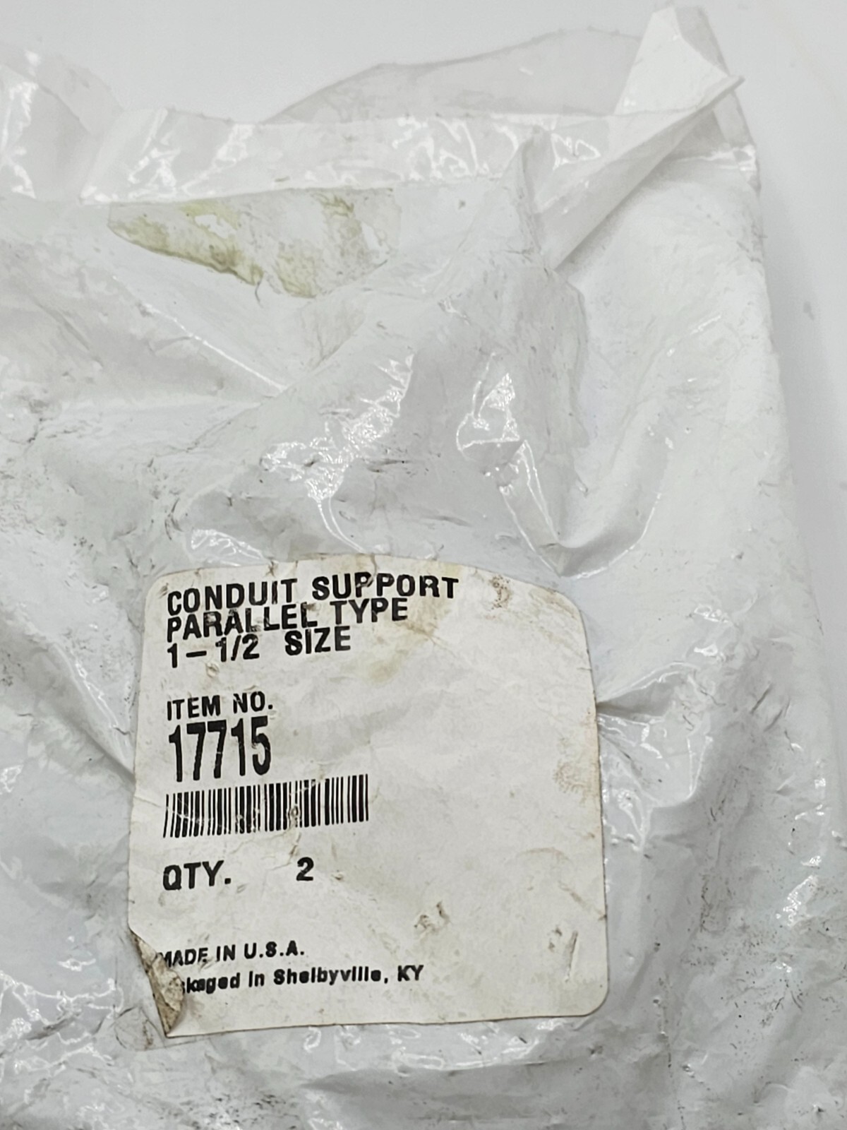 ( QTY 2 ) CONDUIT SUPPORT PARALLEL TYPE Beam Clamp Galvanized 1-1/2 SIZE 17715