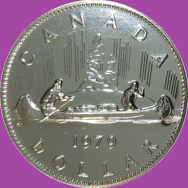 1979 Canada Voyageur SPECIMEN Nickel Dollar Coin. UNC $1