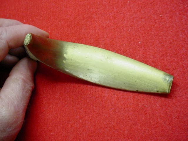 Brass Muzzleloader Rifle Buttplate - No Holes - Cast - New !! (G)