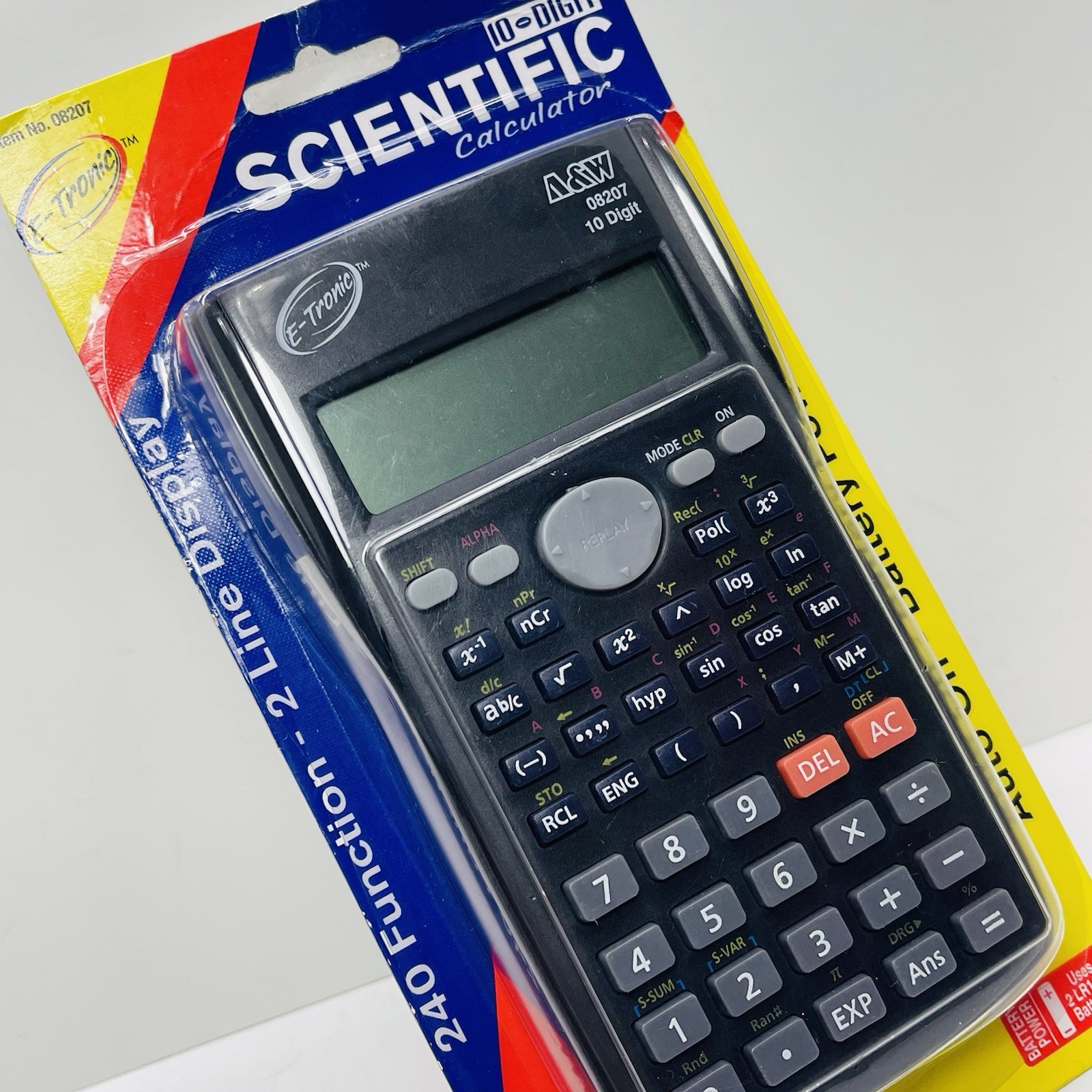 Vintage A&W E-Tronic 10 Digit Scientific Calculator 240 Function 2 Line Display