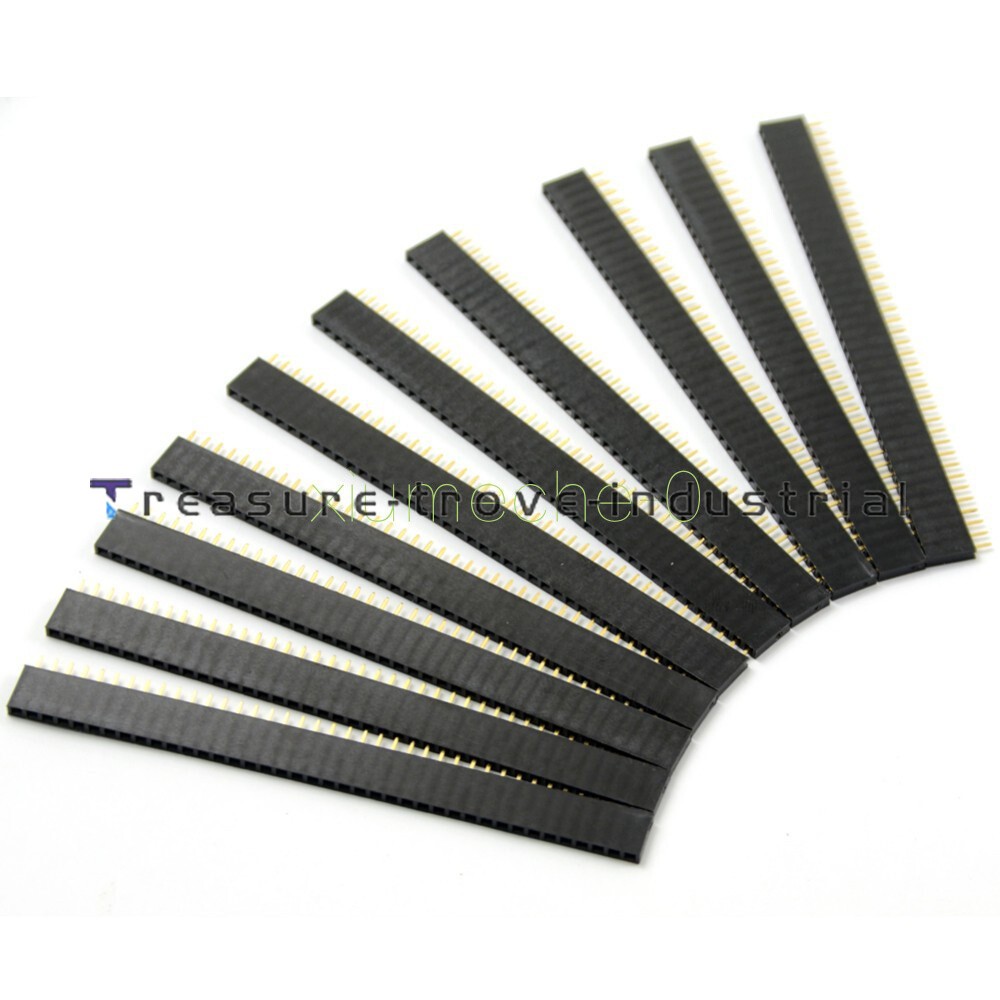 20PCS NEW 40Pin 2.54mm Single Row Straight Female Pin Header Strip PCB Ardunio