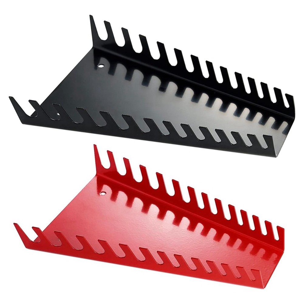 2 Pack Metal Wrench Organizer- Premium Wrench Holder Tray, Wall-Mounted7424