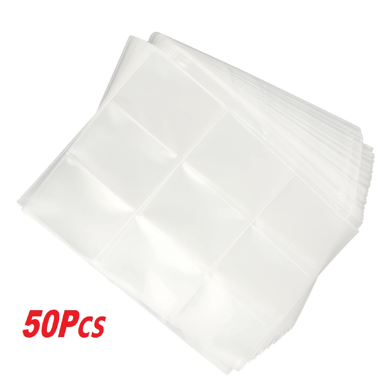 50 Pages Card Sleeves Collector Binder Album Holder Sheets for Pokemon aa