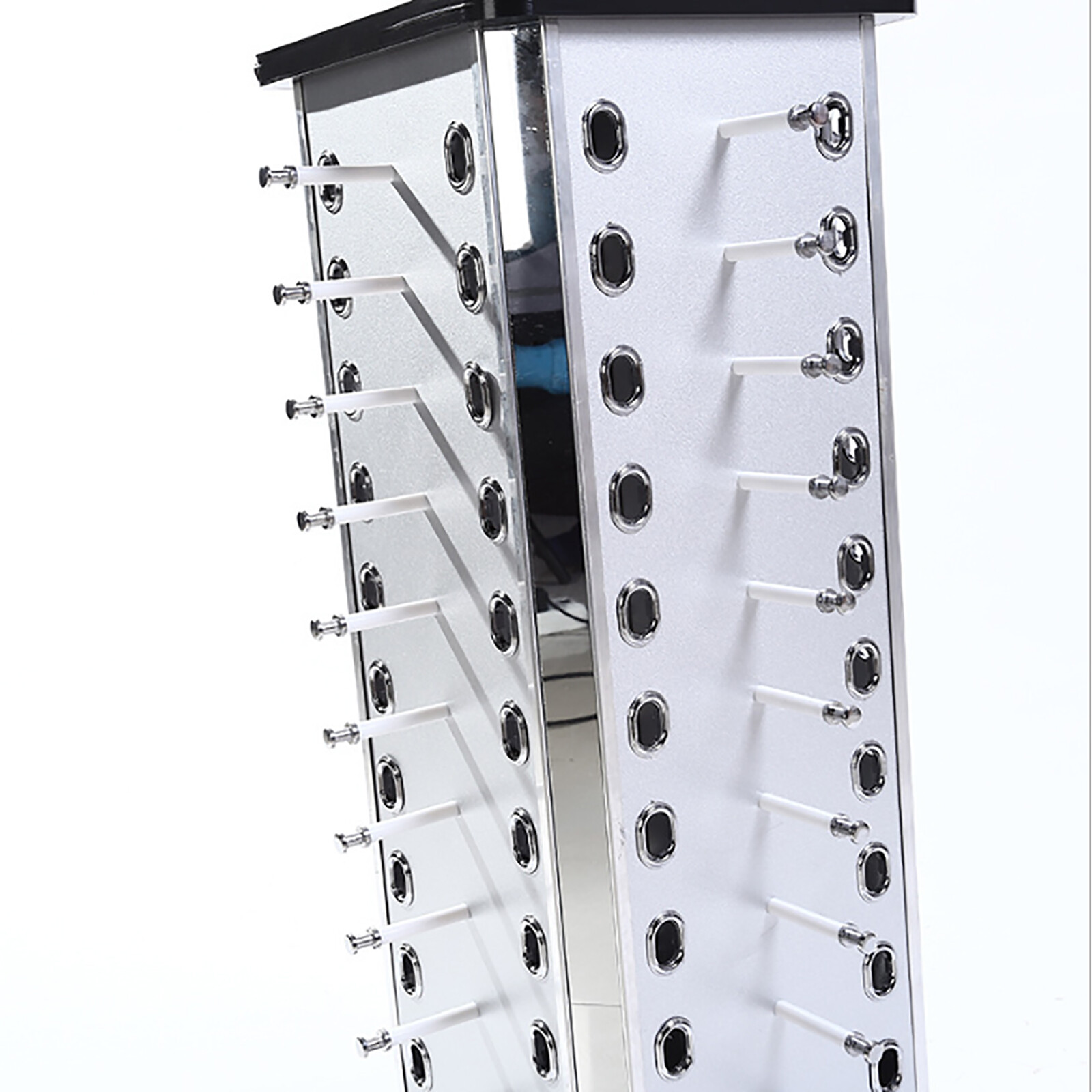 360° Rotating Glasses Display Rack for 44 Pairs with Adjustable Mirrors