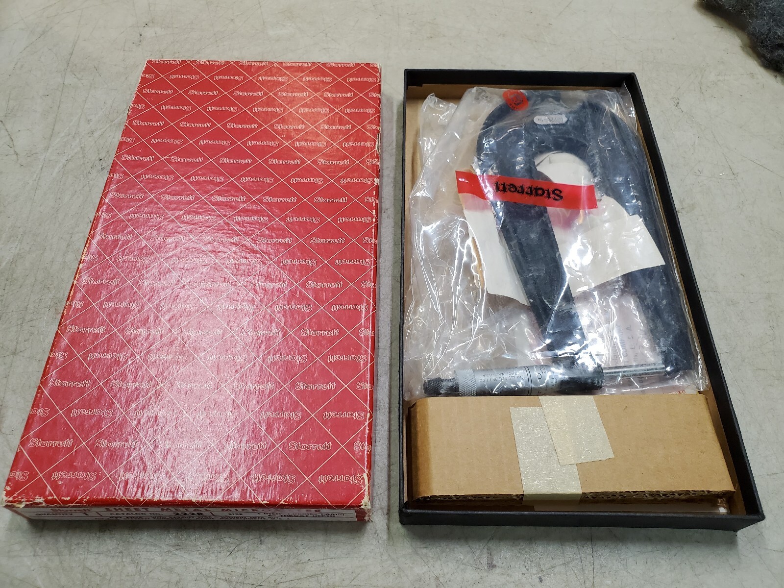 NOS 0-1 in Starrett No. 222-R Sheet Metal Micrometer in Box, Machinist Toolmaker
