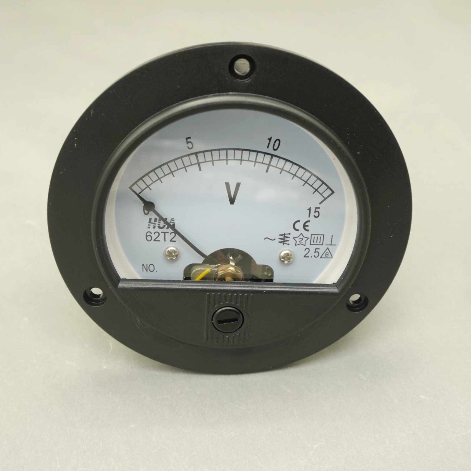 1pc 62T2 AC 15V Round Analog Voltmeter Voltage Panel Meter Panel Dia. 90mm 0-15V