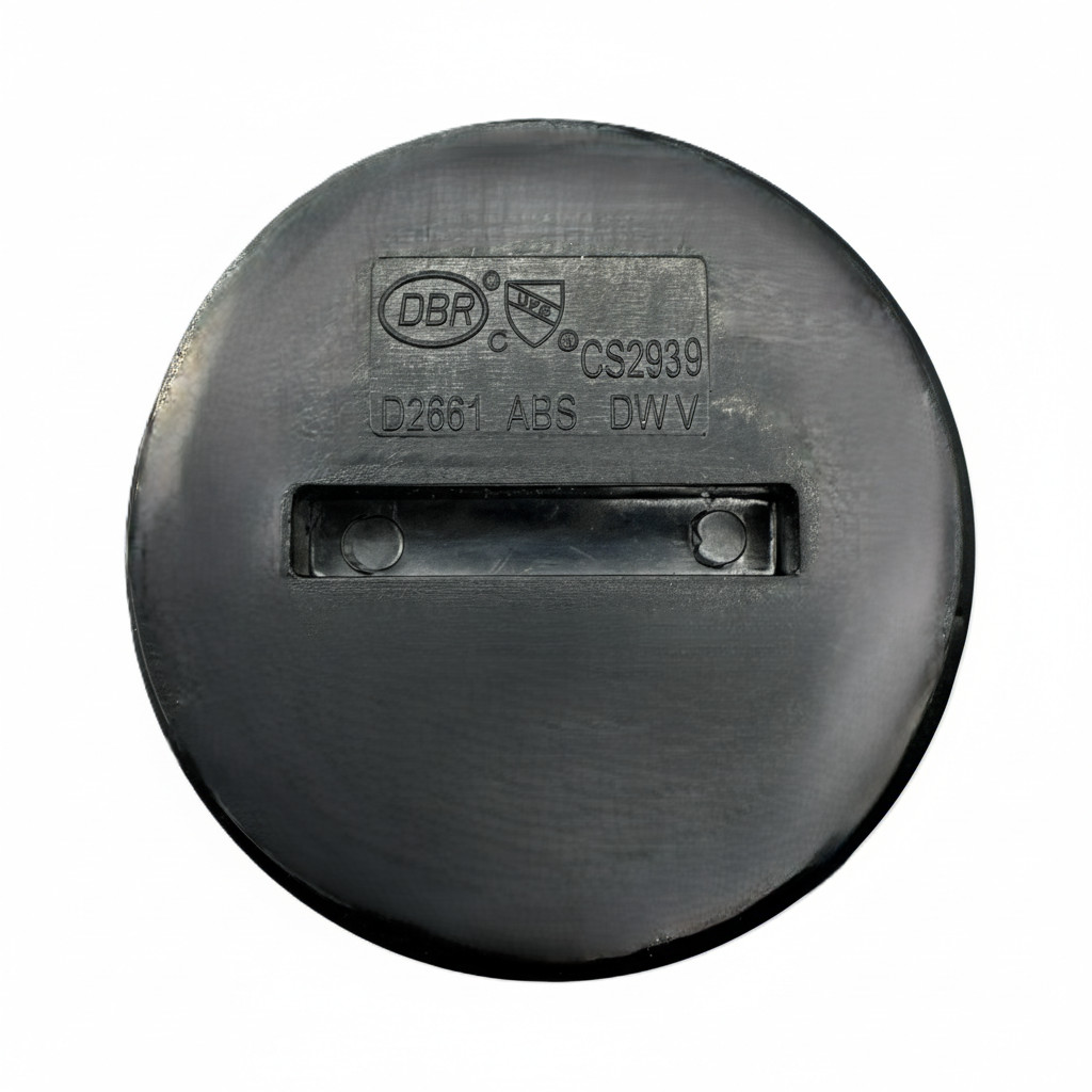 ABS Countersunk Cleanout Plug – 1-1/2" 2" 3" 4" – Black