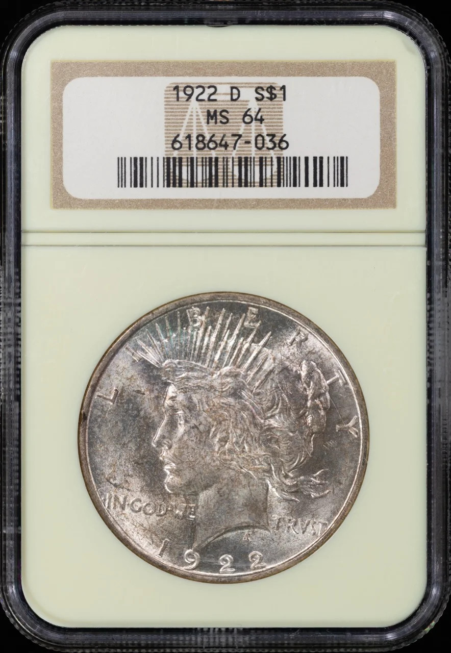 1922 D Peace Silver Dollar NGC MS-64