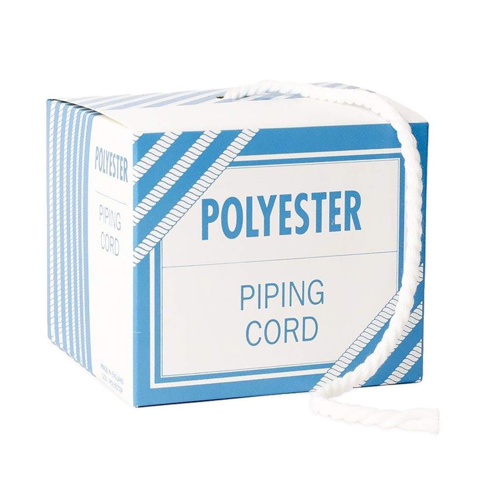 PIPING CORD WHITE POLYESTER SIZES 1-6 2mm-5mm Available in 2 5 & 10 metres