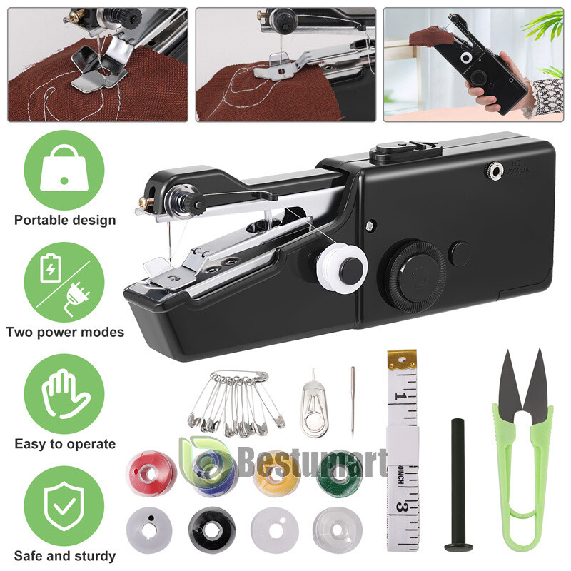 Mini Maquina De Costura Portatil De Coser De Mano Inalambrica Rapida Uso Facil