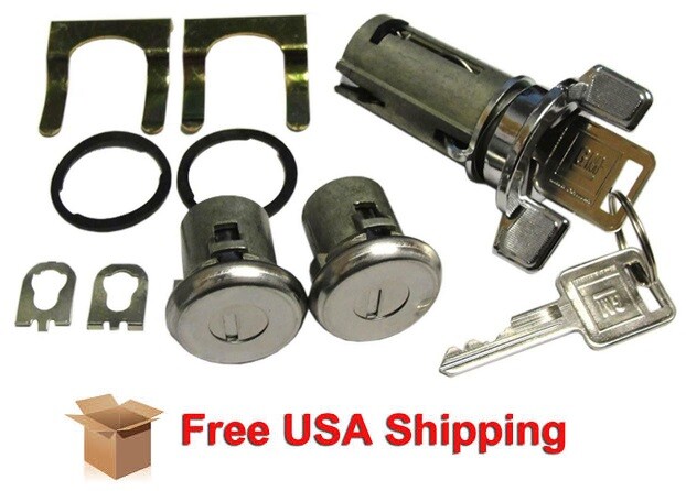 Fits 1969-1976 Chevrolet El Camino Ignition & Door Lock set w/GM Keys SHIPS FREE