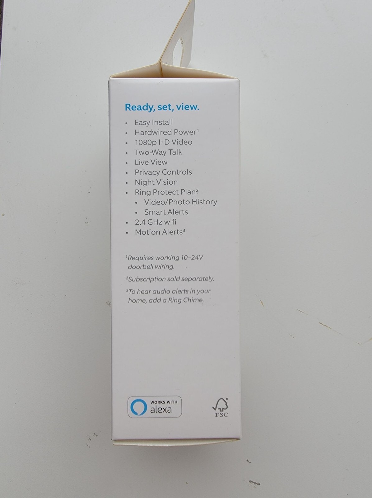 Brand New Unopen Ring Video Doorbell Wired - Black