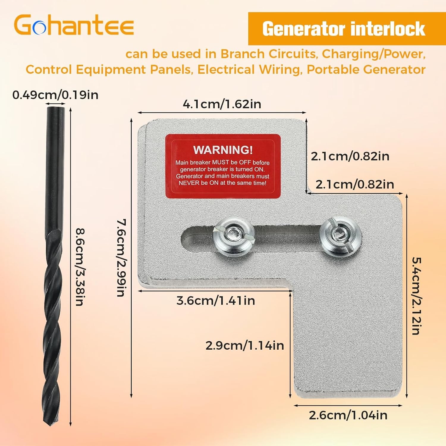 Gohantee Generator Interlock Kit, Main Breaker Interlock Kit Compatible with Sie