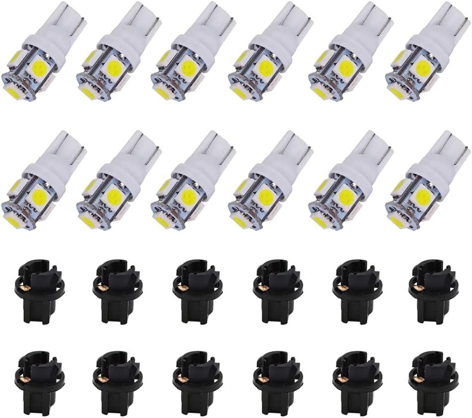 Instrument Panel Gauge Cluster Dashboard Light White Color LED Bulb Pack of 1