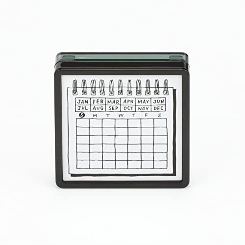 Midori Self Inking Rubber Stamp Calendar Pattern 35399006 for Journals