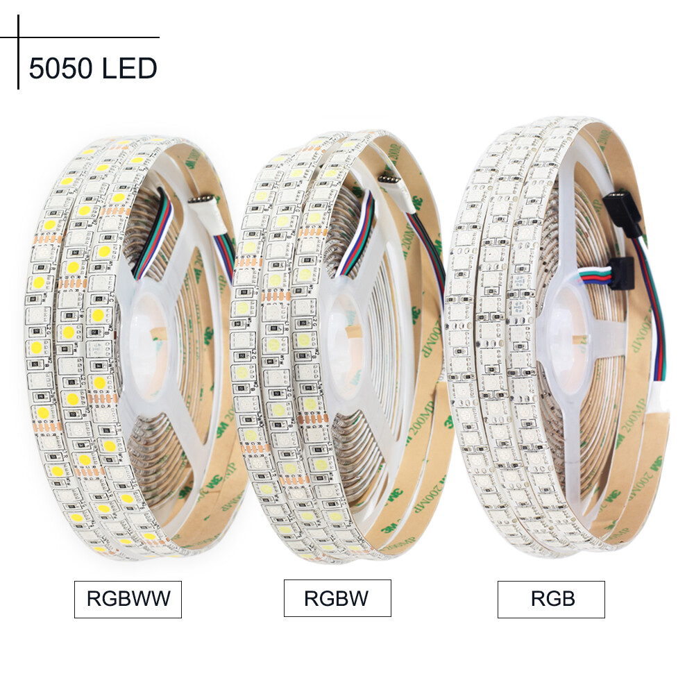 LED Strip light 5M 2835 5730 5050 5054 RGB CCT RGBW RGBWW white DC 12V 24V tape