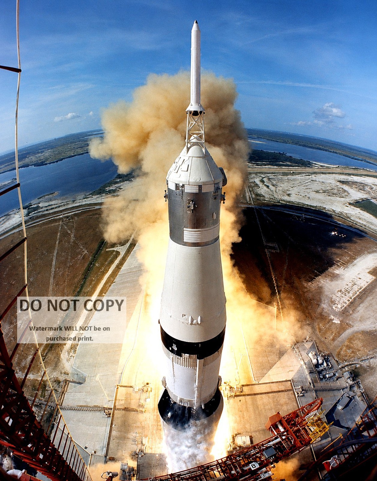 11X14 NASA PHOTO - LIFT-OFF OF APOLLO 11 ARMSTRONG COLLINS ALDRIN (BB-002)