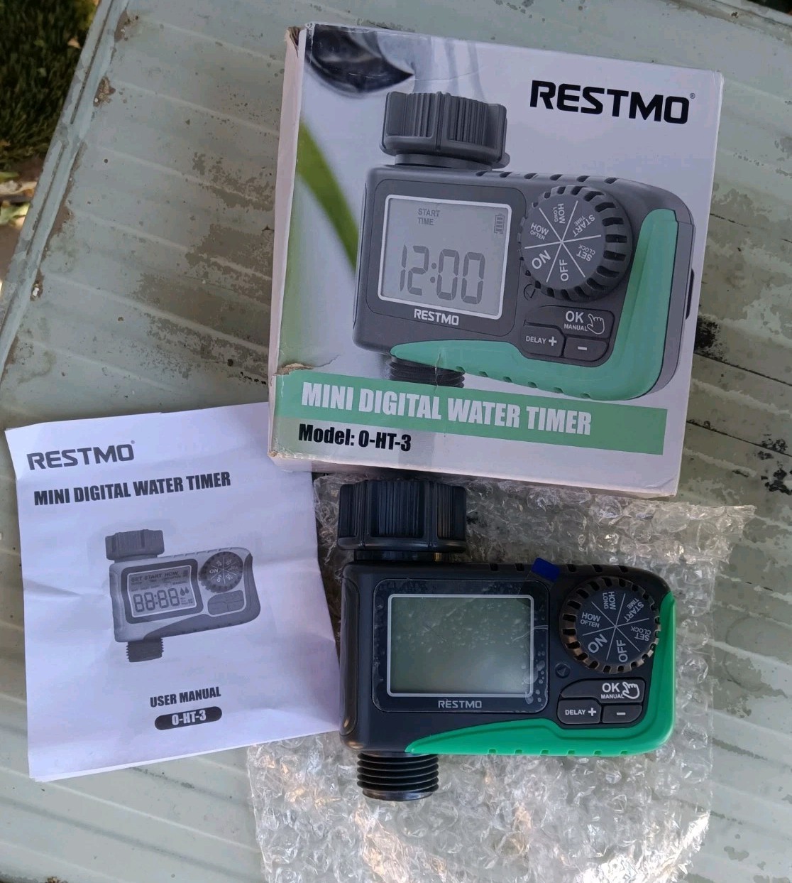 RESTMO OHT3 Mini Digital Water Timer, Programmable Irrigation Controllar NOS