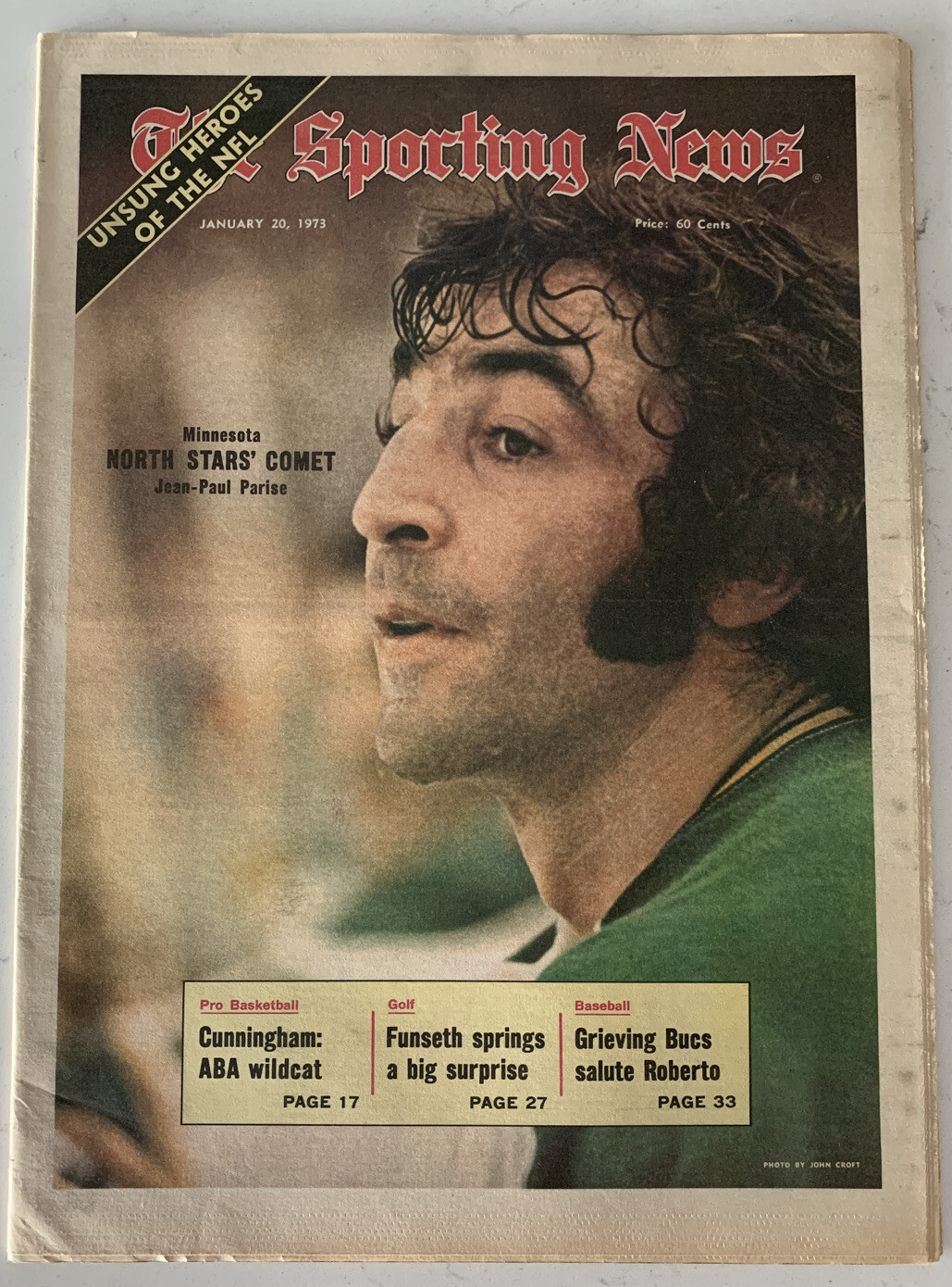 The Sporting News Jan 20, 1973 Jean-Paul Parise Minnesota North Stars, (B179)