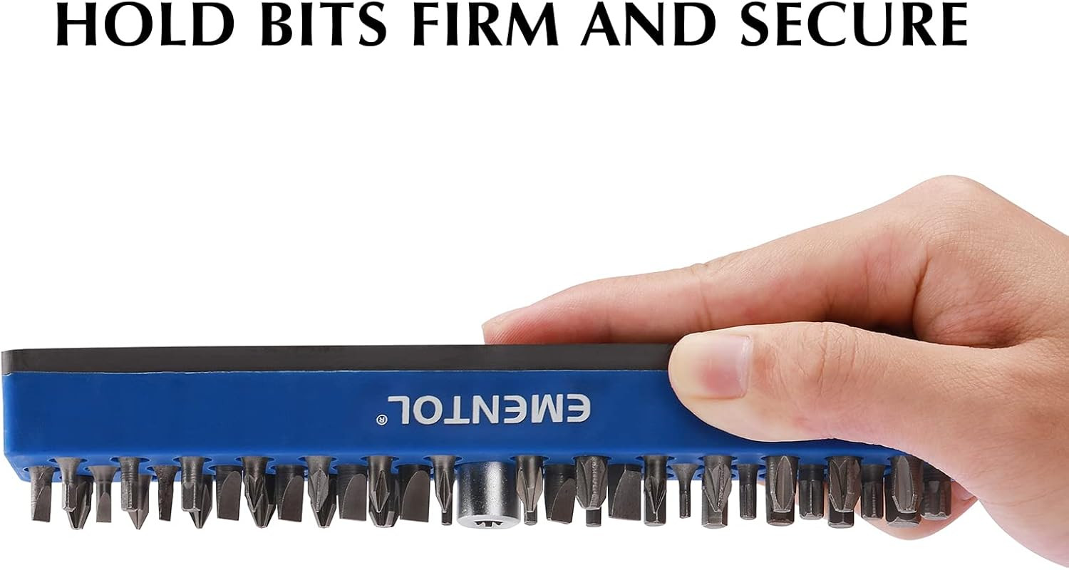 2PCS 1/4" Magnetic Bits Holder Set 86PCS Hole Bit Organizer with Strong Magnetic