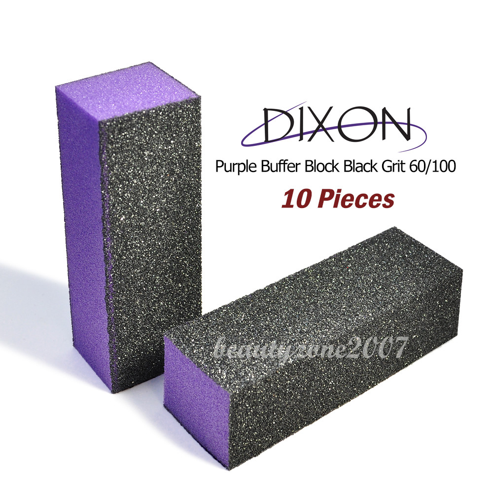 Dixon Purple Black Nail Buffer 60/100 GFor Acrylic UV Gel Nail (Pack Of 10)