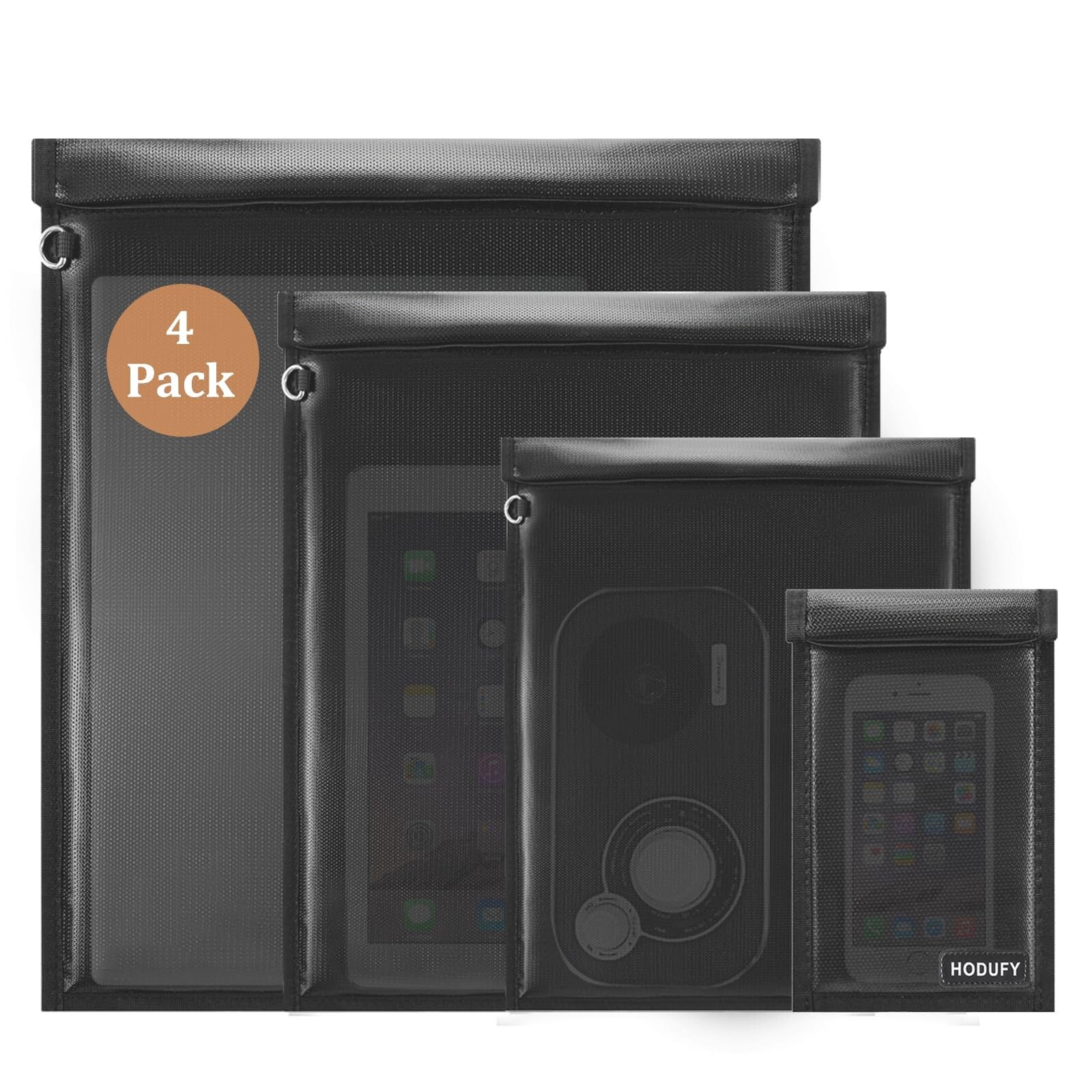 4 Pack Faraday Bags for Laptops & Tablet & Radio & Car Keys, Faraday Cage, Fa...
