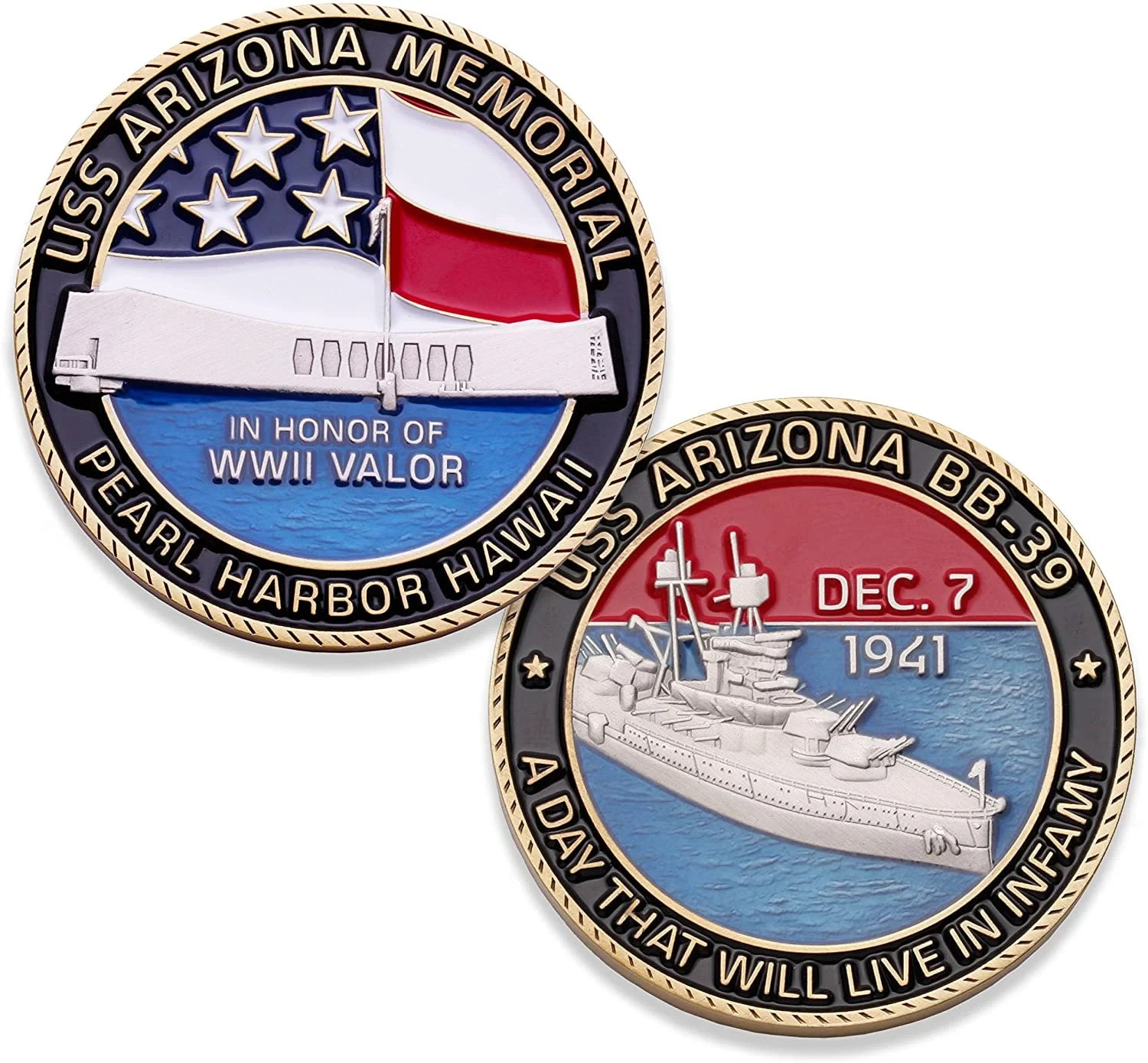 USS Arizona National Memorial Challenge Coin BB-39