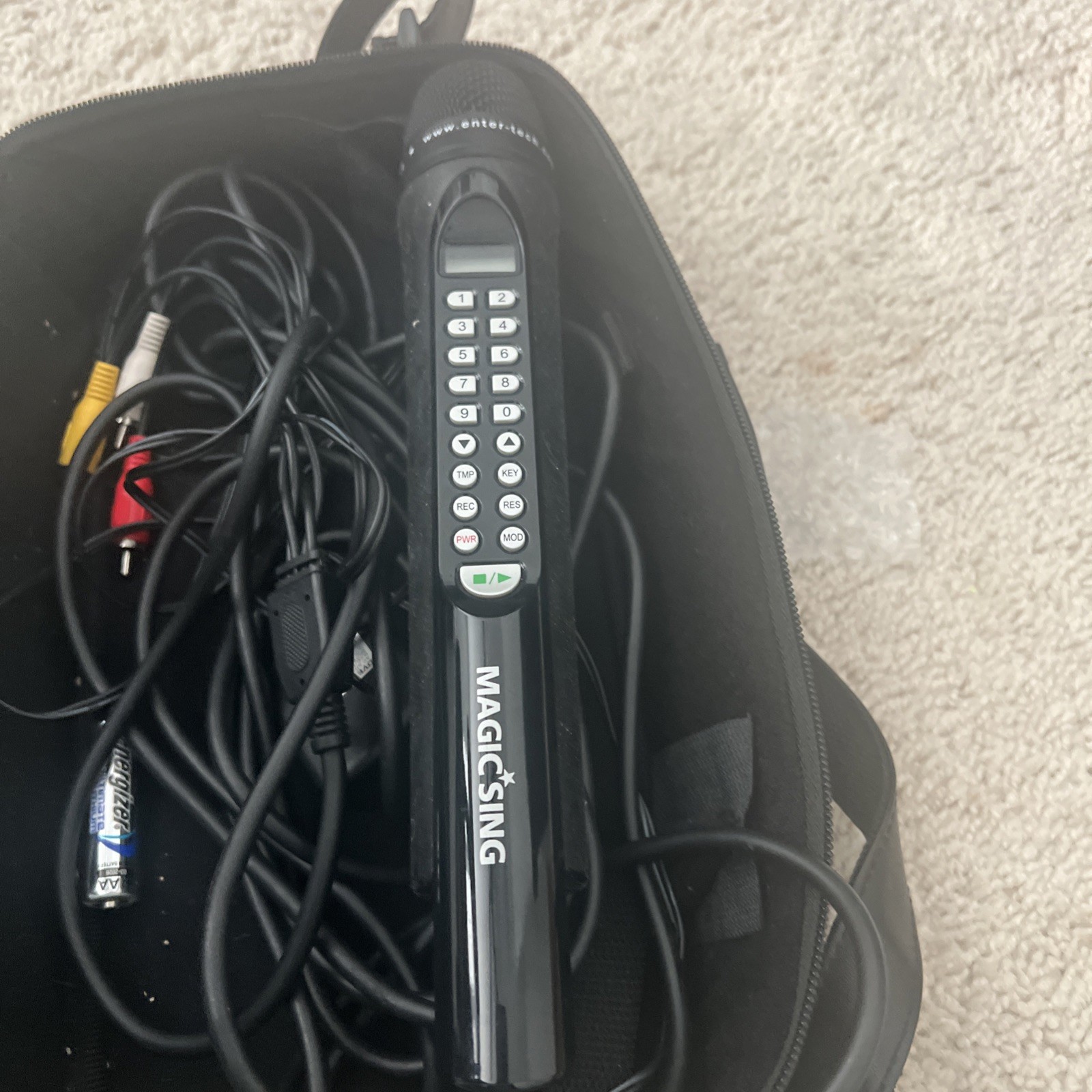 Magic Karaoke Microphones Model ED6000 With Book & Cables. UnTested. Sold AS IS