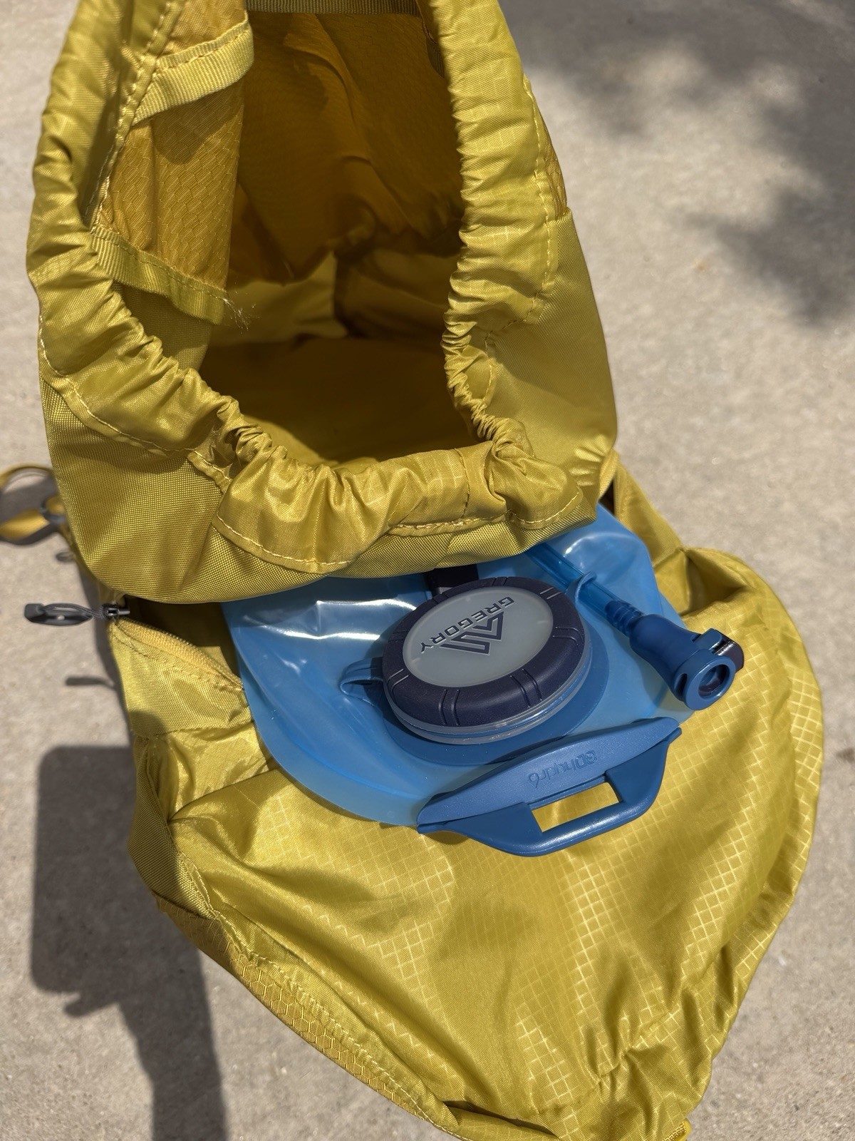 Gregory Nano 22 Hydration Backpack 3L Reservoir Yellow/Blue External Pockets