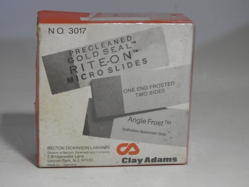 CLAY ADAMS 3017 PRECLEANED GOLD SEAL RITE-ON MICRO SLIDES 1"X3" 1/2 GROSS (72)