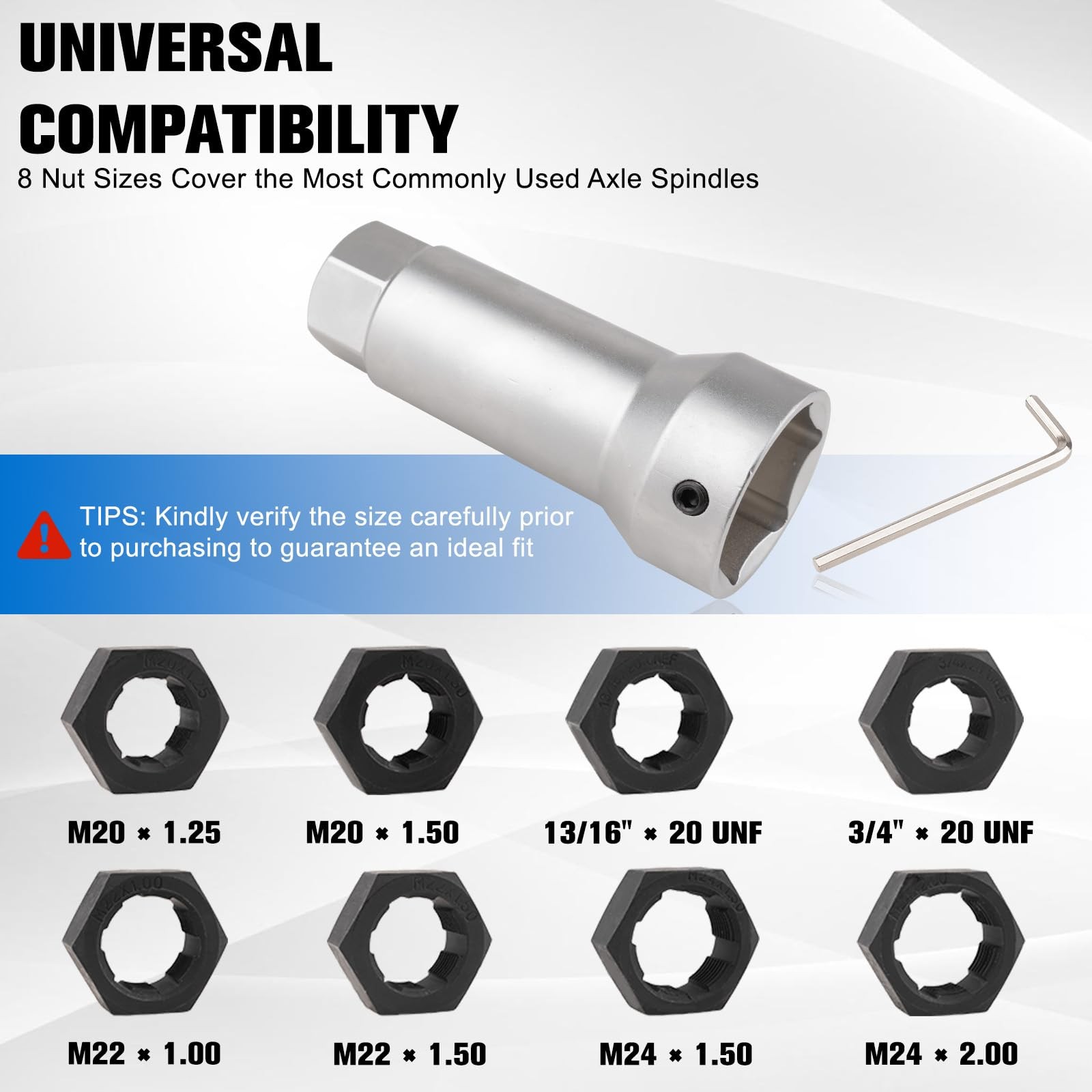 Marvelity 10-Piece Axle Spindle Thread Chaser Set - Includes 8 Dies &...
