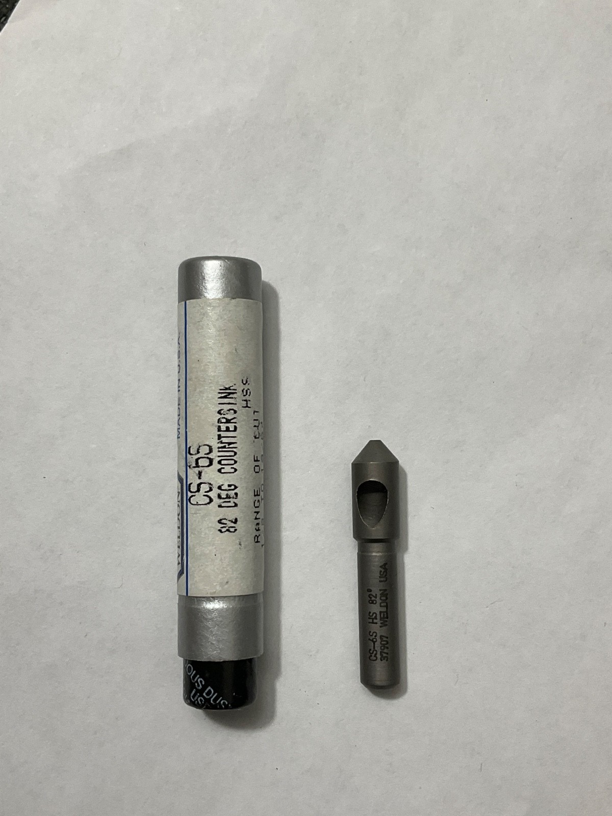 CS-6S HS 82° FLUTE COUNTERSINK 1/8 to 19/64. 1/4” SHANK. WELDON NEW USA